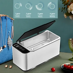 Ultrasonic Cleaning Machine 50W Glasses Jewelry Ultrasonic Cleaner 700ML 46000Hz High Frequency Cleaner with Touchscreen Display