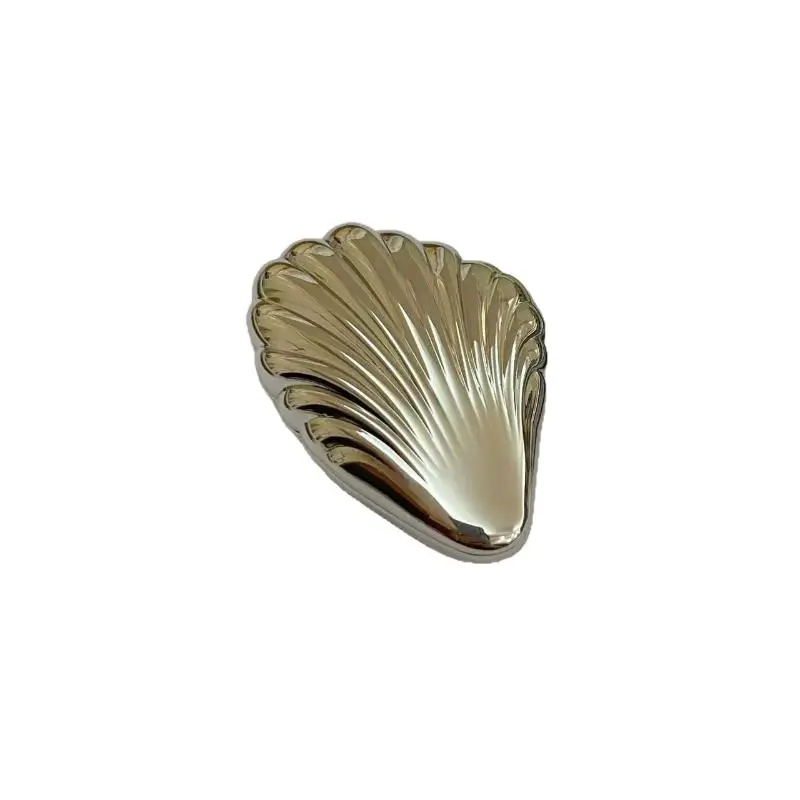 Mini Seashells Shape Foldable Makeup Mirror Metal Not Fragile And Portable Travel Double-Sided Compact Mirror Suitable For Bag