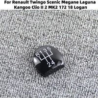 Gear Shift Knob Lever Stick Top Speed Number Emblem Cap For Renault Twingo Scenic Megane Laguna Kangoo Clio II MK2 172 18 Logan