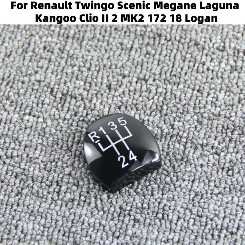 Gear Shift Knob Lever Stick Top Speed Number Emblem Cap For Renault Twingo Scenic Megane Laguna Kangoo Clio II MK2 172 18 Logan