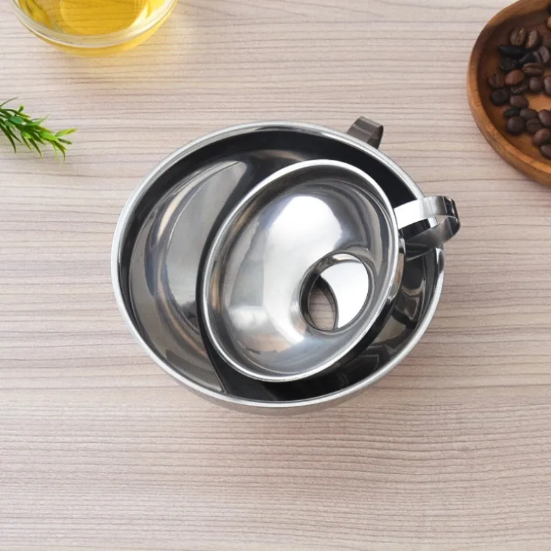 Stainless Steel Wide Mouth Canning Funnel – Dual Size for Jars, Salad Dressing & Liquid Pouring – Kitchen Essential