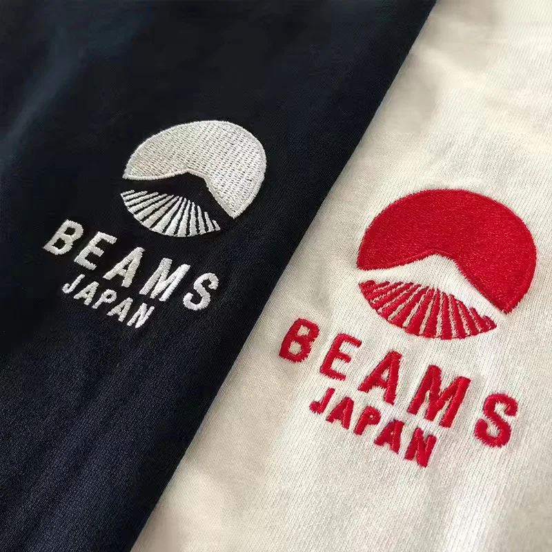 2025 Fuji Mountain Embroider Logo Japanese Korean Style Unisex Men Women Cotton Loose Couple T-shirt Good Quality Short Sleeve