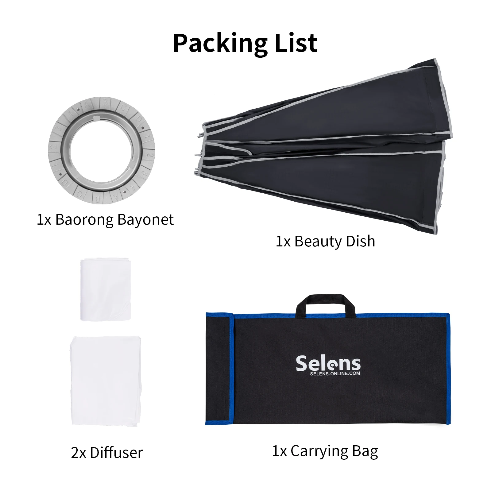 Selens 65/85/120 سنتيمتر مظلة الرادار سوفت بوكس سلسلة للتصوير استوديو COB ضوء فلاش الفيديو الضوئي