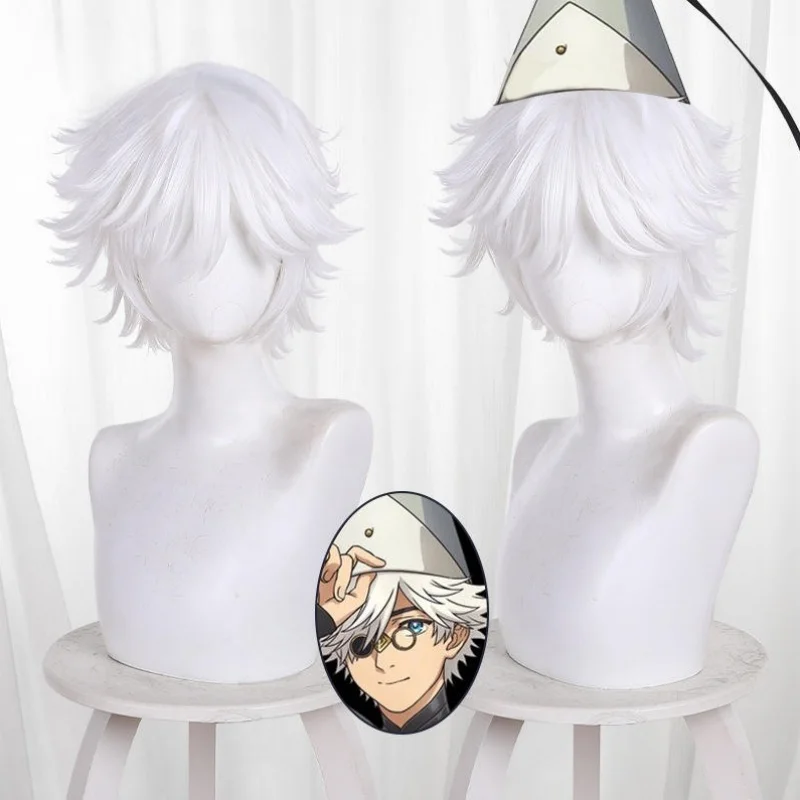 Witch Qifrey Cosplay Wig Kieffrey Witch Anime Cosplay Hat Atelier Halloween Women Mens Hair Wigs + Free Wig Cap