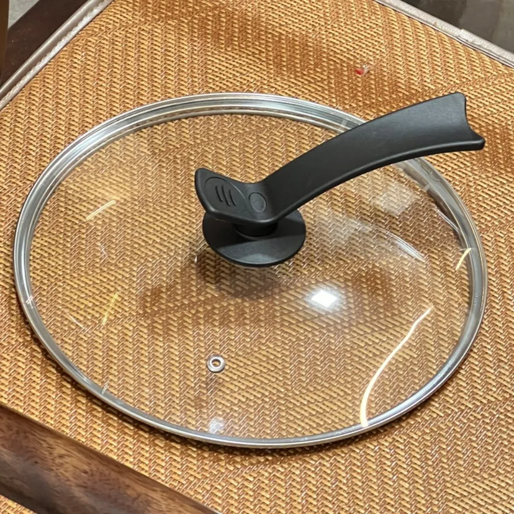 Durable Universal Pot Cover Tempered Glass Round Pot Lid Visible Stainless Steel Wok Pan Lid Kitchen Accessories
