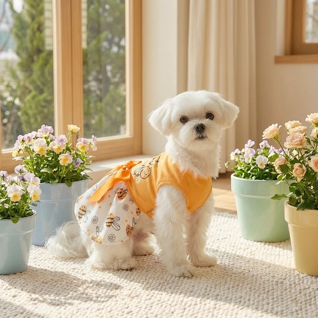 Vestido con lazos para perros y gatos pequeños – Primavera/verano - imagen 3