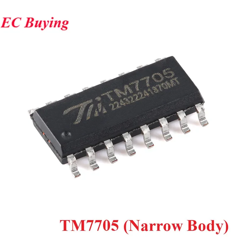 5pcs/1pc TM7705 (Narrow Body) TM 7705 SOP-16-150mil SOP16 16-bit AD Conversion Chip Analog-to-Digital Converter IC New Original