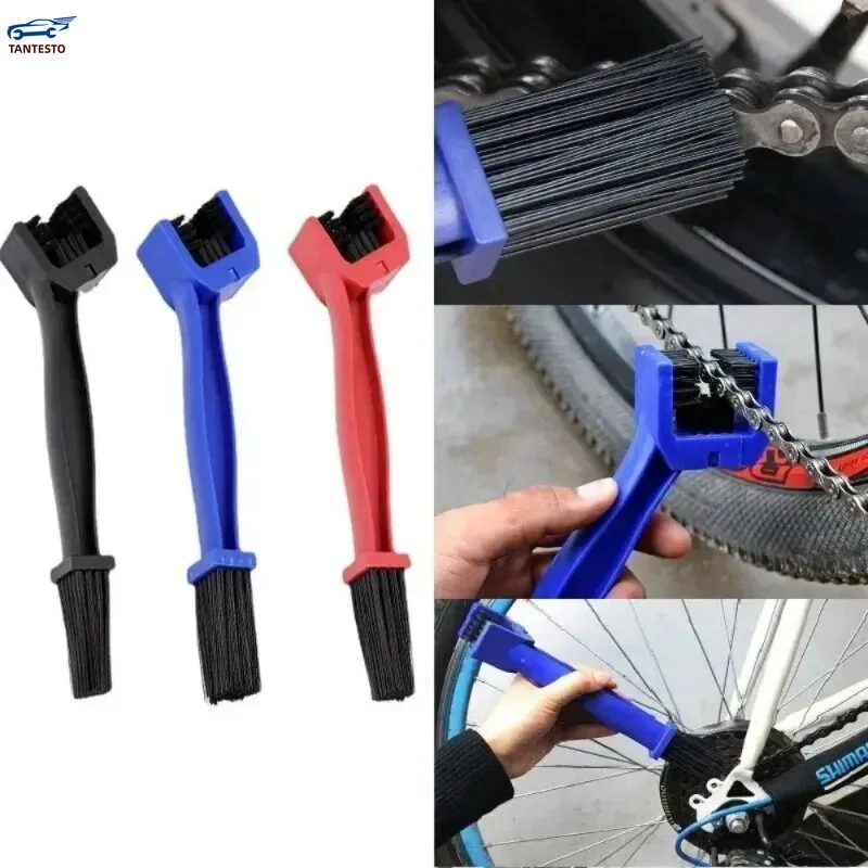 Motorcycle and Bicycle Chain Brush, Bicycle Cleaning Chain Brush Accessories, Equipment, Vehicle Cleaning Square Head Bristles