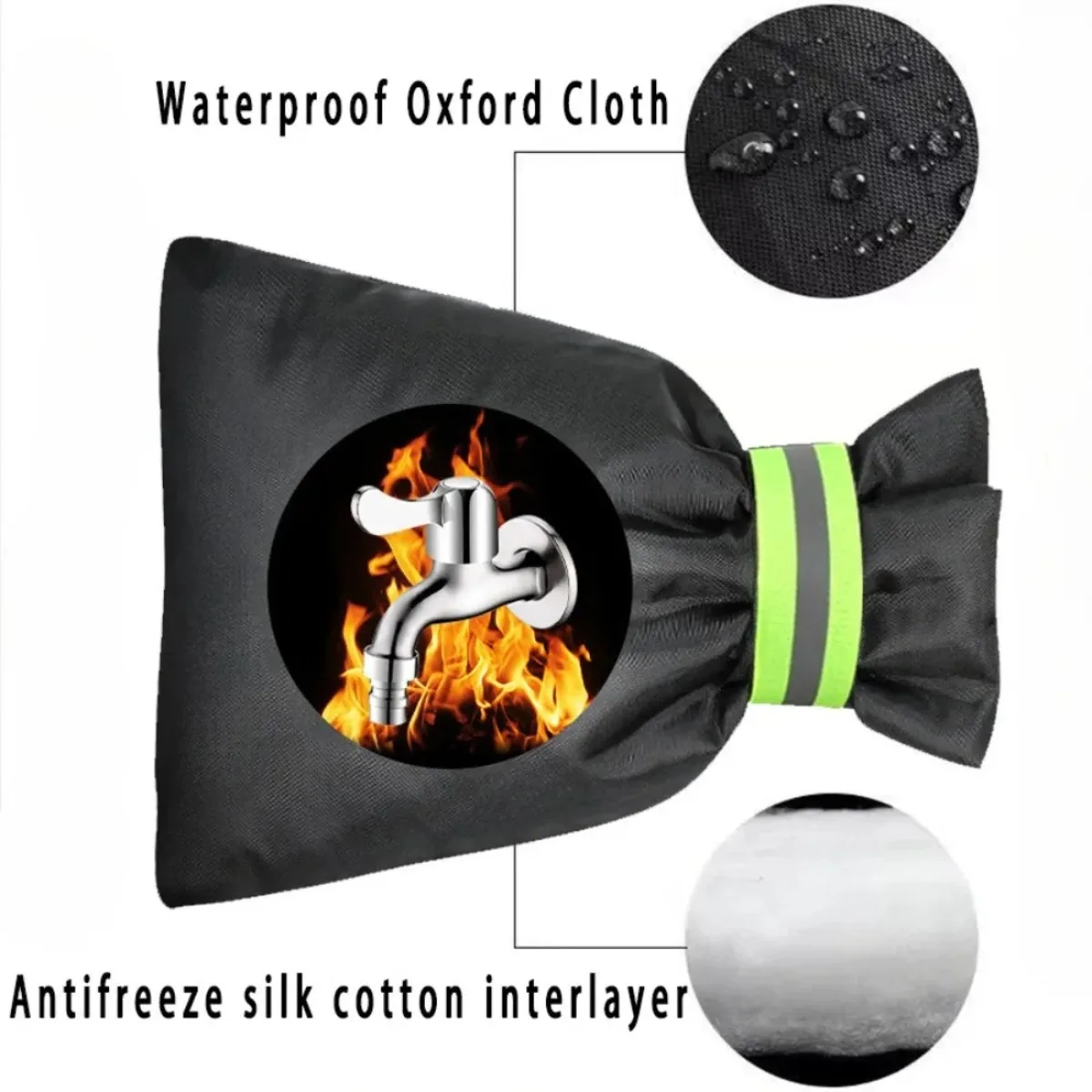 Heavy Duty Outdoor Faucet Cover Thick Oxford Fabric Winter Freeze Protection Uses For Hose Bib Outdoor Water Pipe
