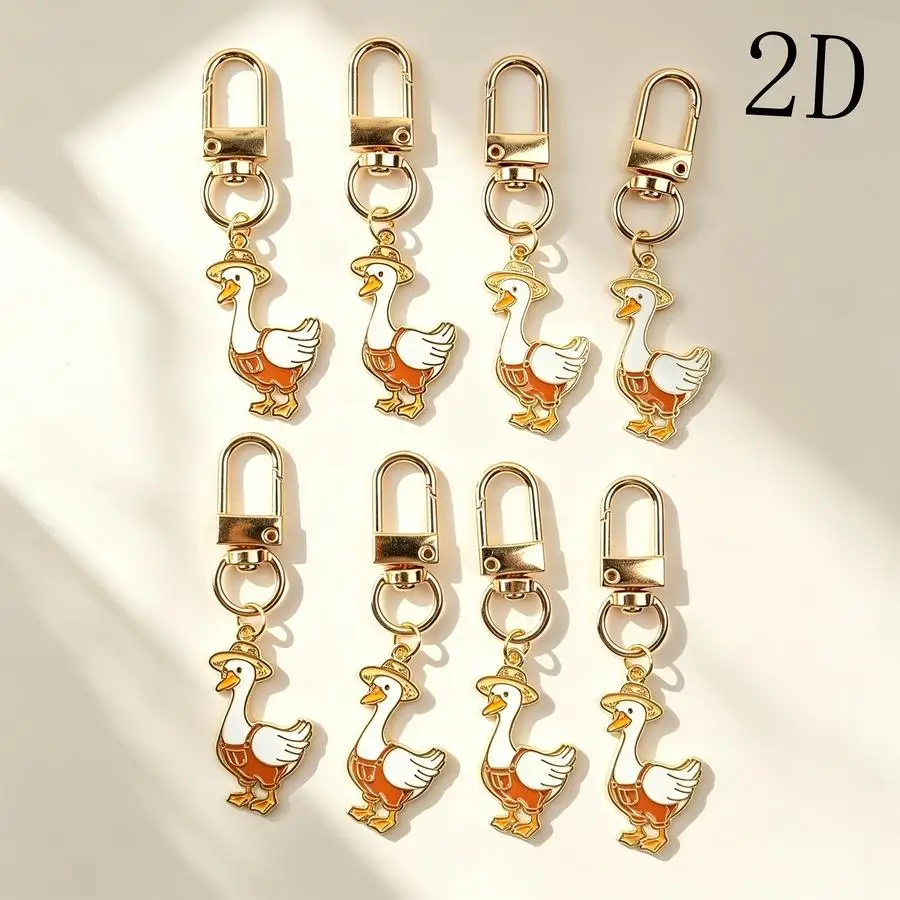 1/5/10/20/50/100pcs s/s Cute Gosling Keychains, Adorable Decorative Goslings, Crossbody Bag, Backpack, Shoulder Bag Keychains, D