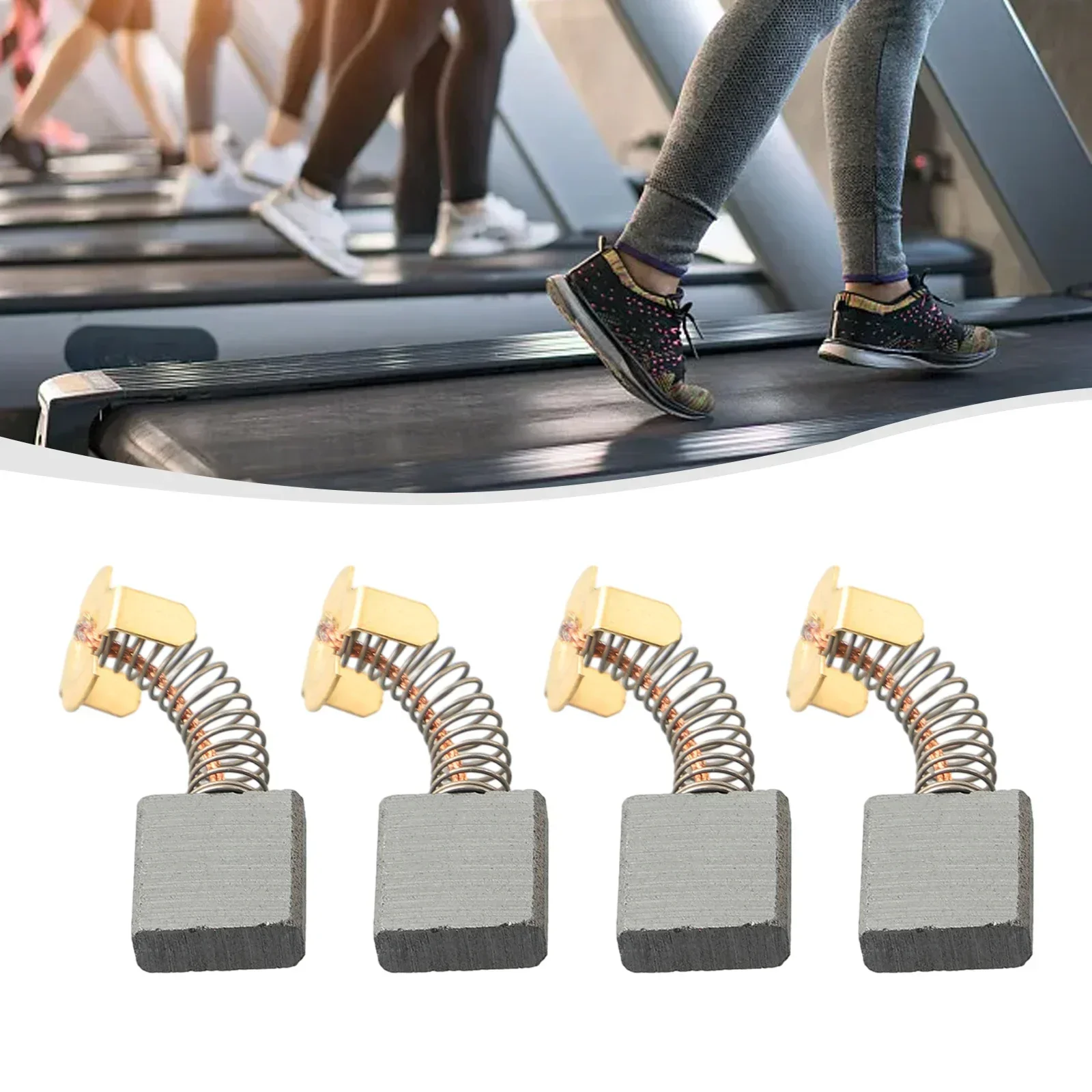 Long Lasting Carbon Brush For Treadmills  Compatible With Greenmaster GMD 118 1 And Reebok Fusion E12  4 Pieces