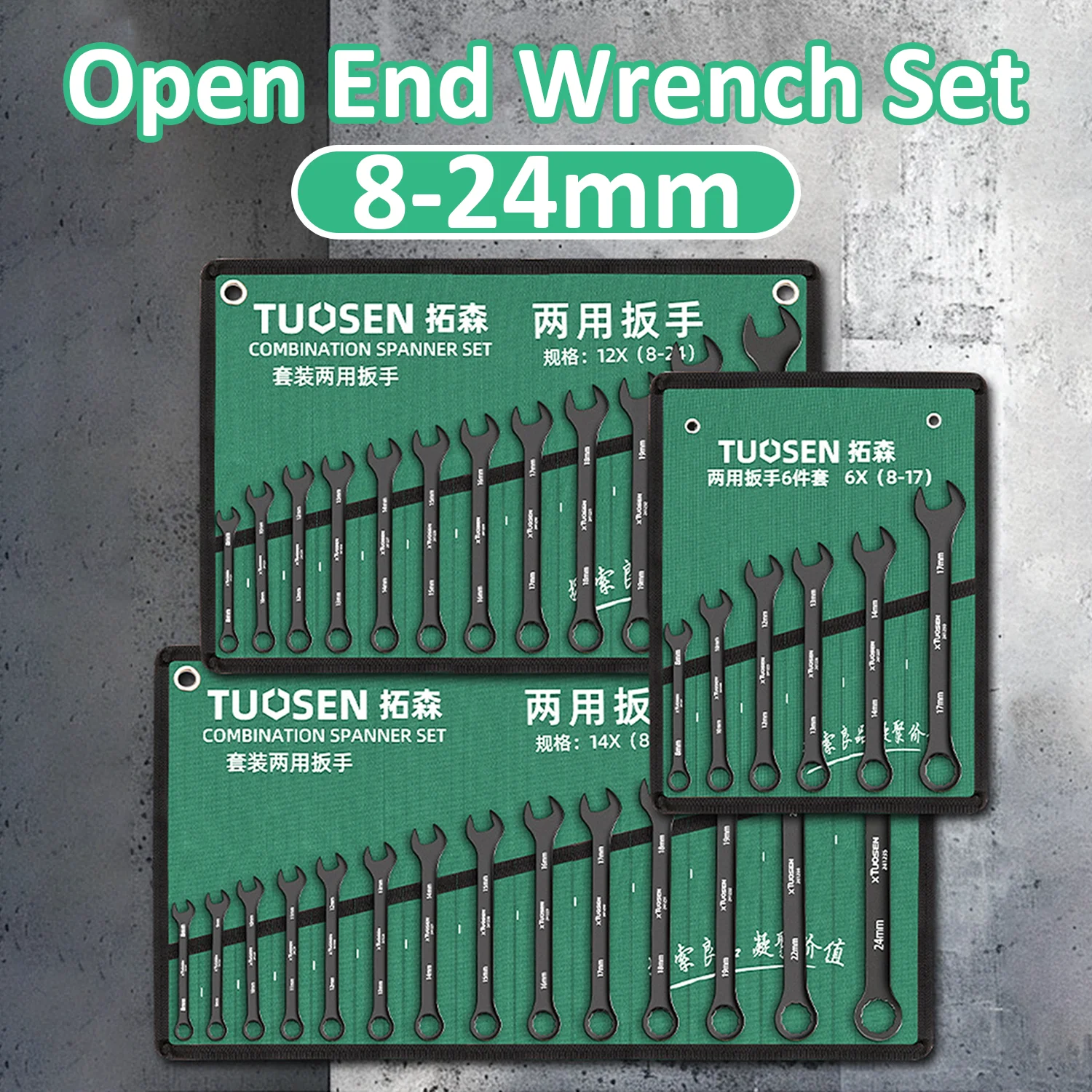 Open End Wrench Set Universal Plum Wrenches Spanners Dual-purpose 6-15Pcs Wrench Kit for Bicycle Motorcycle Car Repair Hand Tool