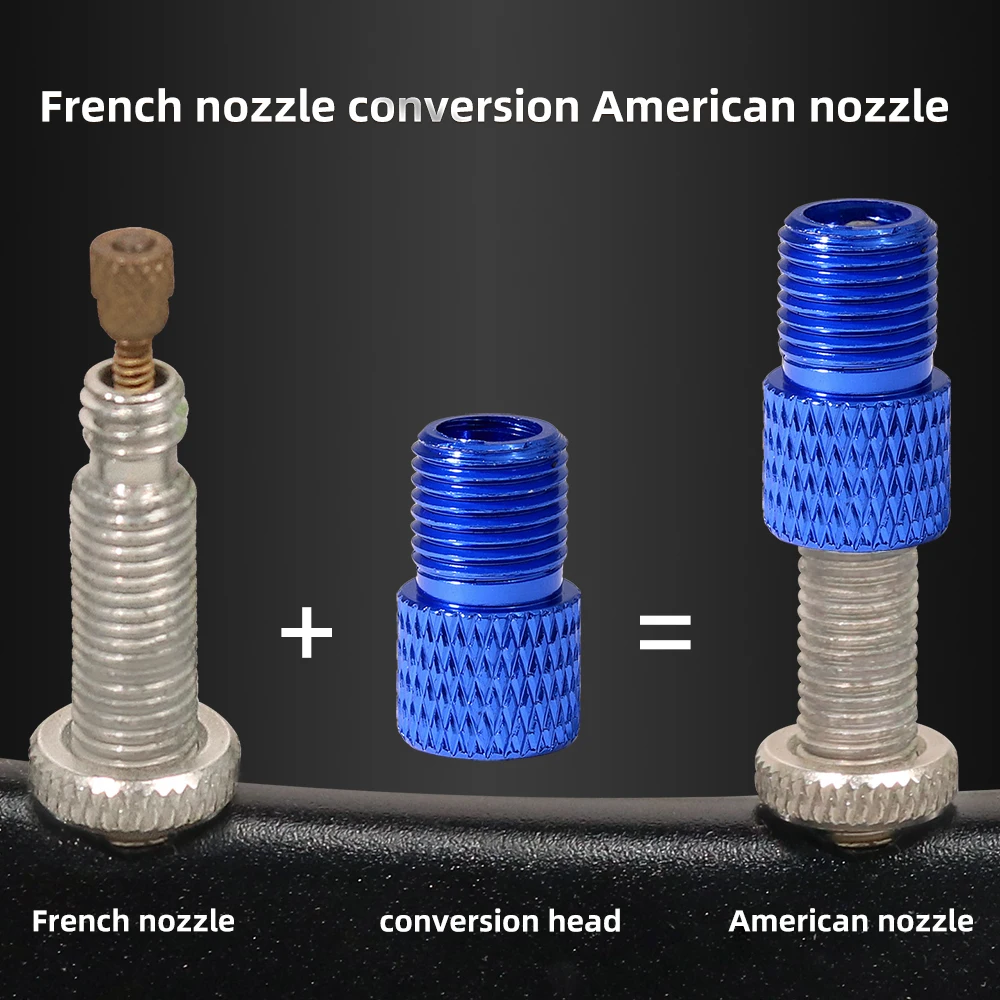 VXM دراجة سبائك الألومنيوم CNC دراجة صمام محول تحويل بريستا شريدر صمام مضخة فوهة الهواء أنبوب أدوات الدراجات الملحقات #3