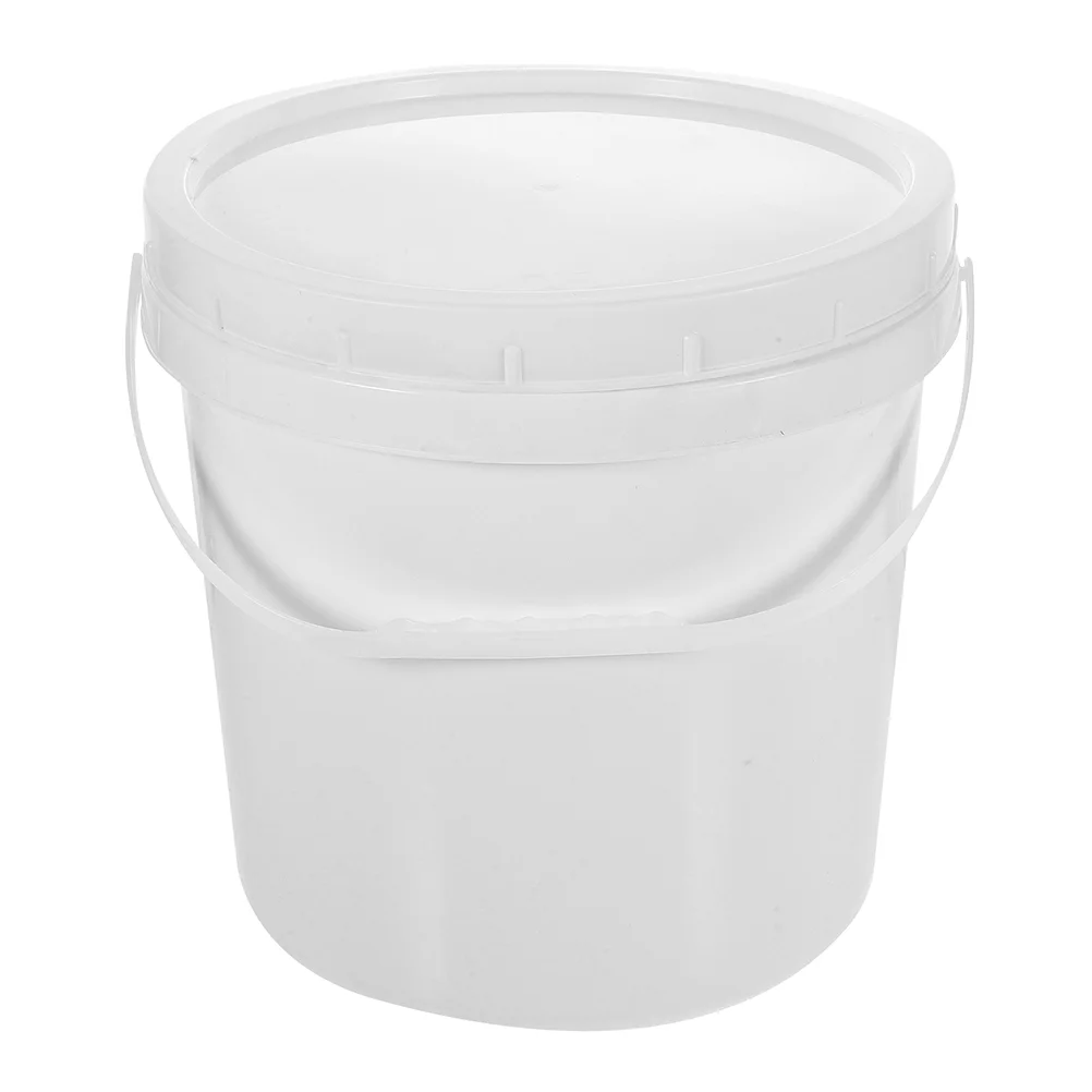 White Plastic Paint Bucket Empty Paint Pail with Handle Portable Paint Container with Lid empty paint bucket