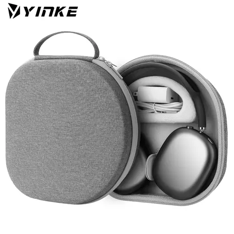 Apple AirPods Max 용 YINKE 스마트 케이스, 수면 모드 Potective 편리한 운반 여행용 하드 주최자 보관 커버 백