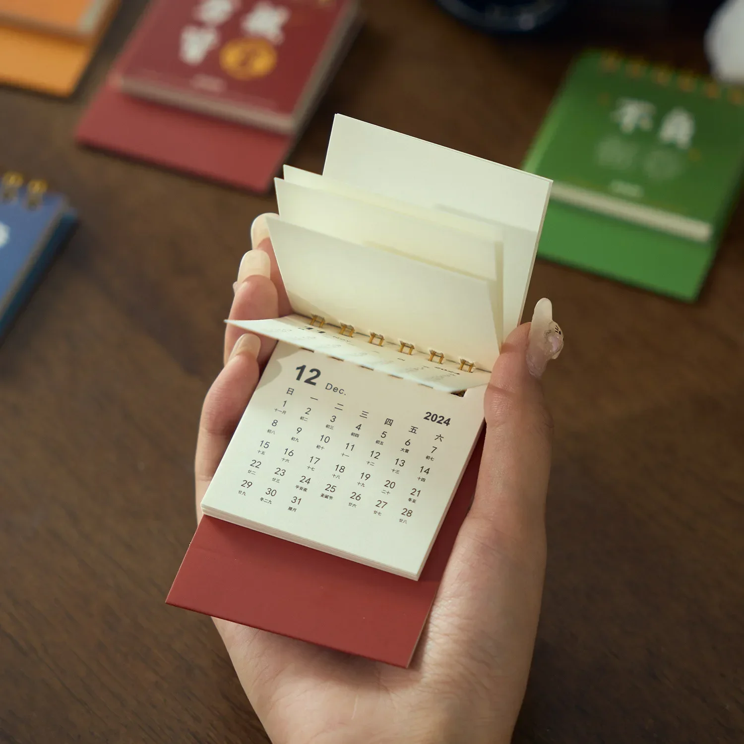 2025 Calendar Small Desk  Inspirational Text Mini Desk Desktop Ornament Student Daily Plan Book kawaii desk accessories