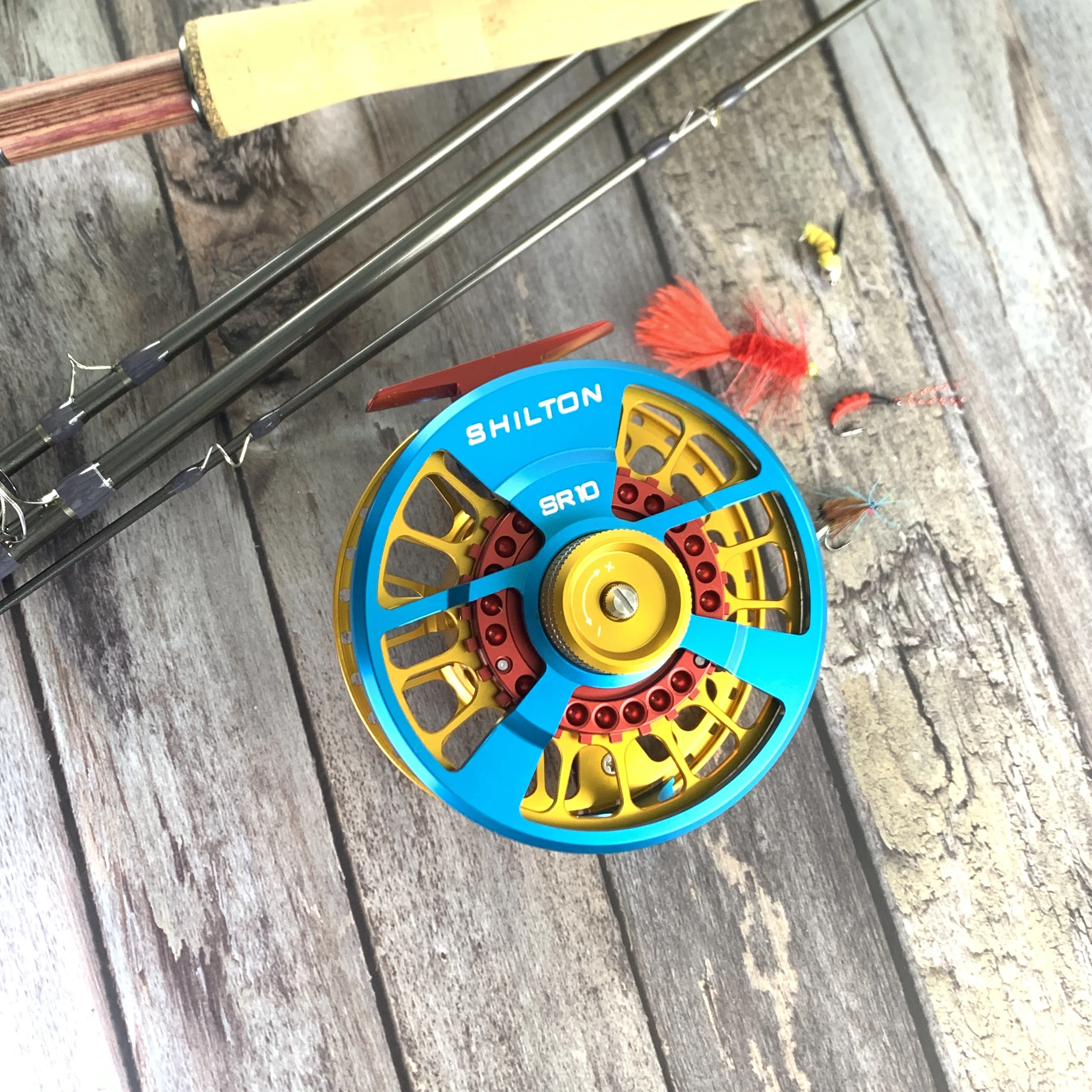 SHILTON-SR10 all metal detachable seawater fly fishing wheels. Cork disc brakes.fishing reel