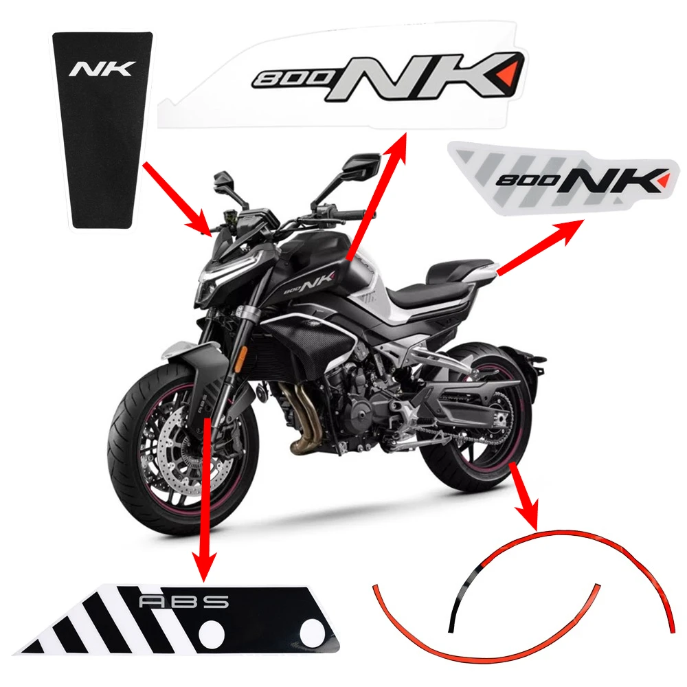 

Наклейки для мотоцикла CFMOTO 800NK NK800 2023: декоративные накладки на радиатор, колесные диски и обтекатель, CF800NK, CF MOTO 800 NK