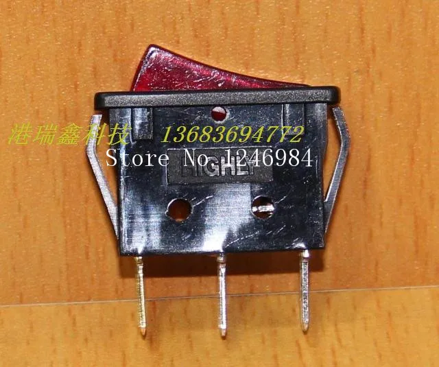 [SA]Power switch HIGHLY HIGHLY red illuminated rocker R11-3BL long flat rocker switch R11-00--100PCS/LOT