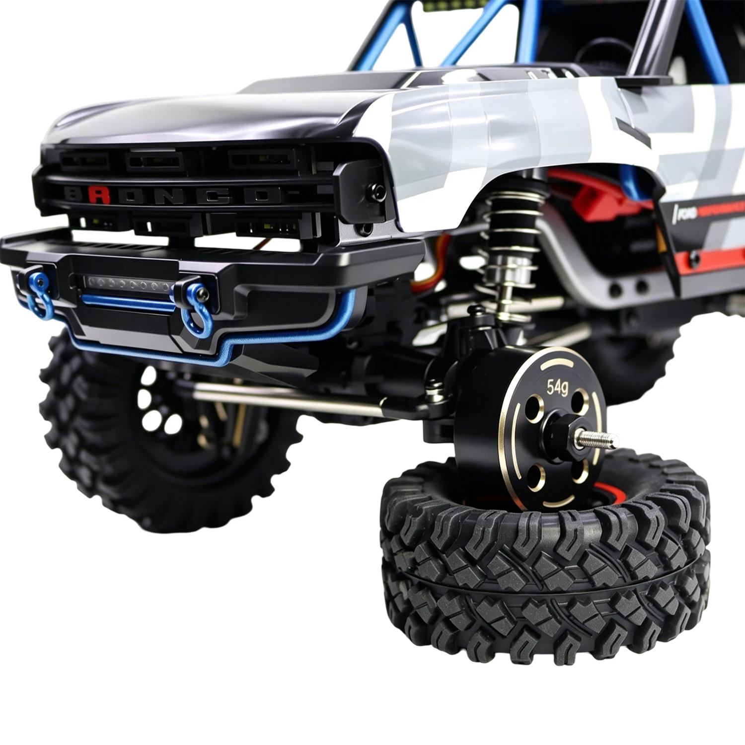 54g/Pc H18P Black Brass Front Rear Axle Counterweight Blocks Weights for MJX Hyper GO 1/18 h18p RC Off-Road Upgrade Part