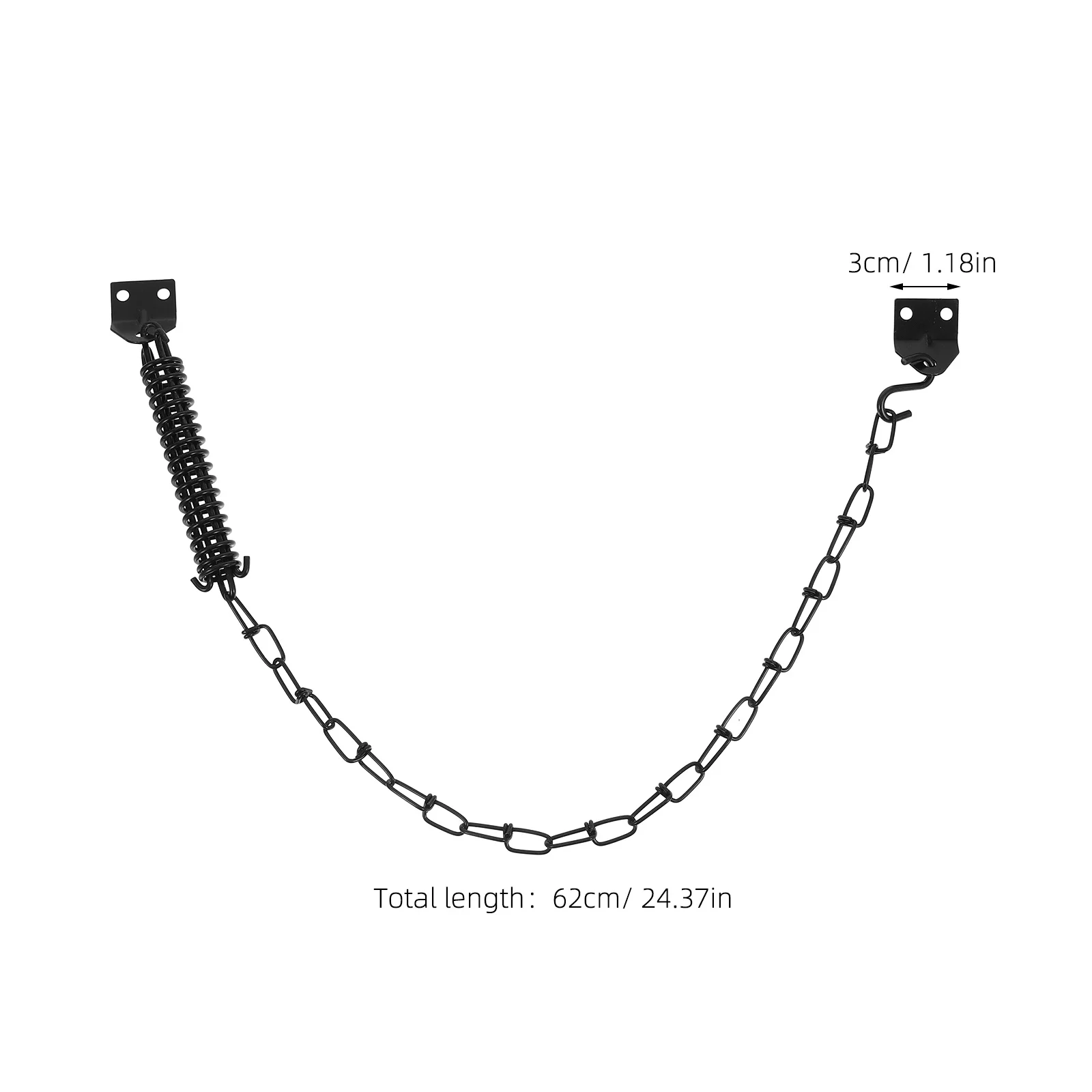 2 مجموعة قفل سلسلة الباب الثقيلة مع الربيع المضادة للسرقة يندبروف الأمن للأبواب الداخلية الأمامية مزلاج معدني عززت #5