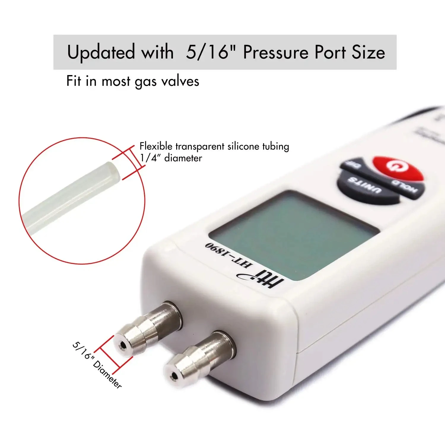 

High Pressure Manometer Digital Pressure Gauge Bellows 0.5% Accuracy Differential Pressure Gauges