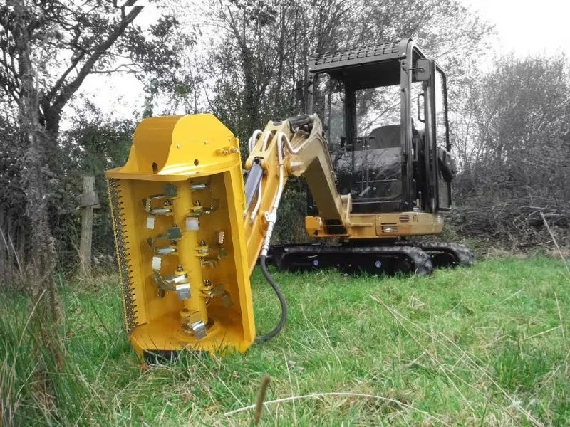 High Quality 1ton 2ton 3ton 4ton 5ton Excavator Flail Mower Hydraulic Mulcher Excavator Attachments Brush Cutter