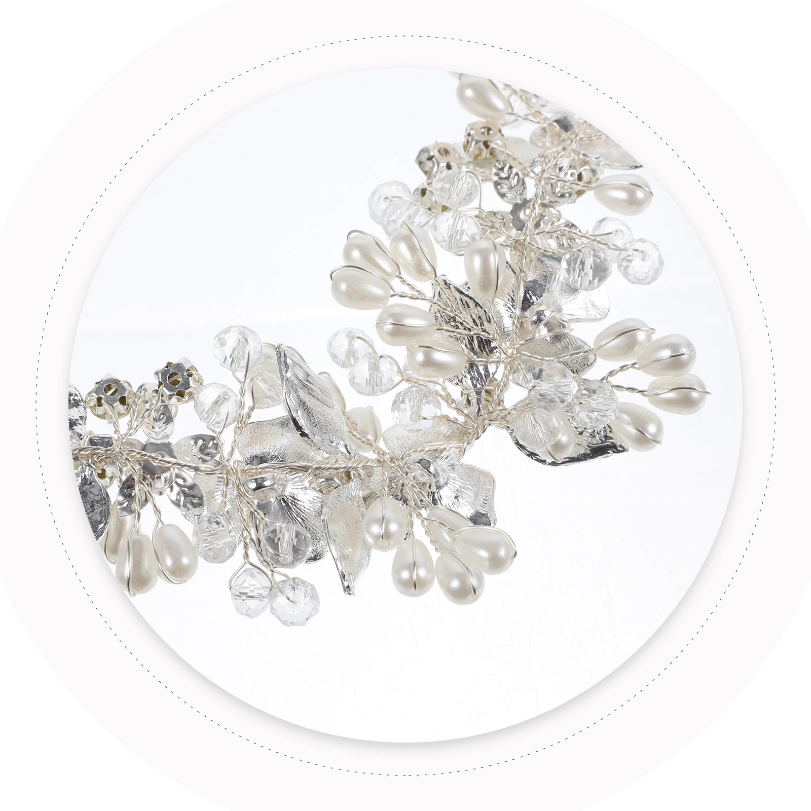 

1 Pcs Crystal Hair Accessory Wedding Hair Vine Pearl Headpiece for Bridal Hair Pieces and Formal Events