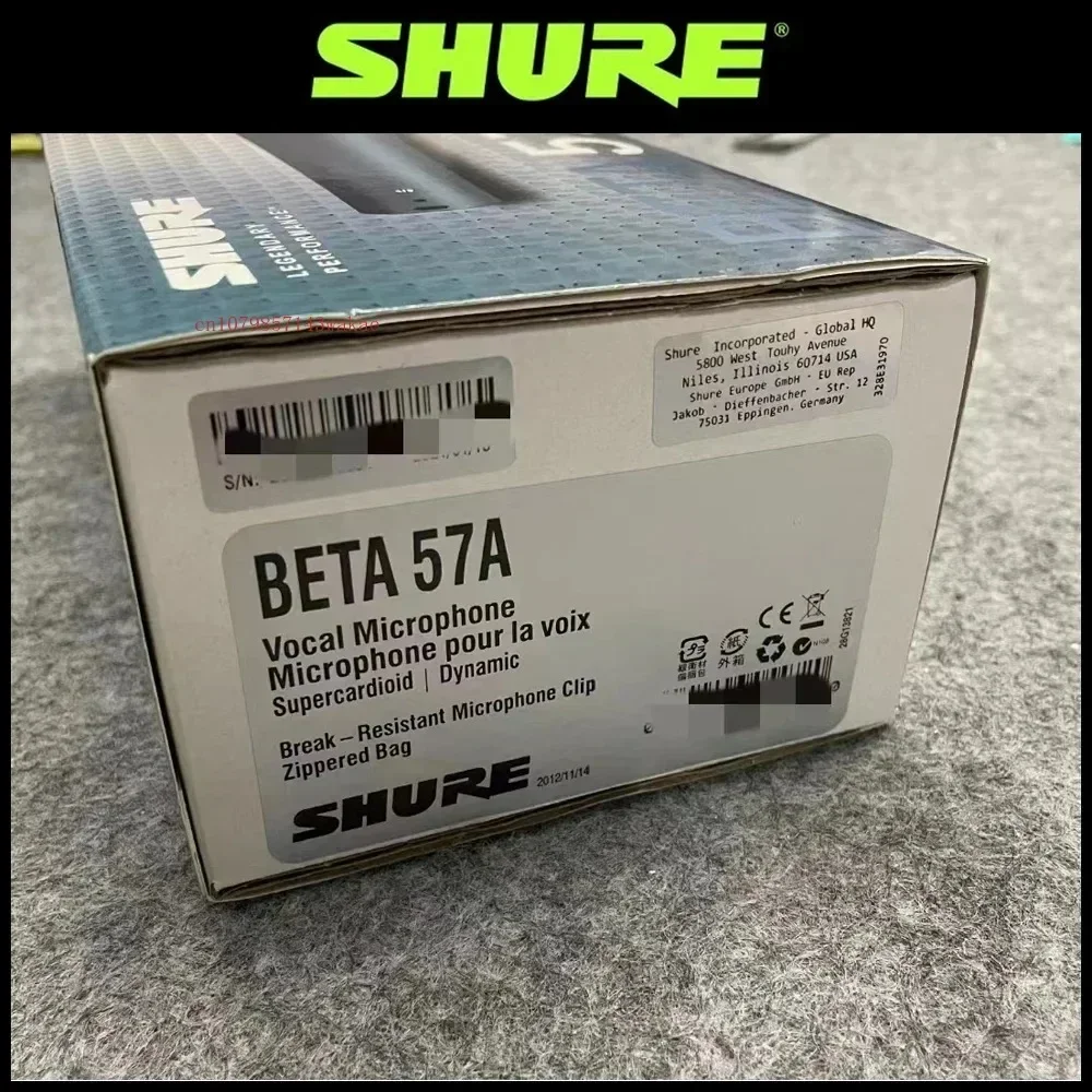 SHURE BETA 57A Wired Microphone Dynamic Cardioid Studio Home Record Handle Mic for Karaoke Music Stage Performance Live Mic