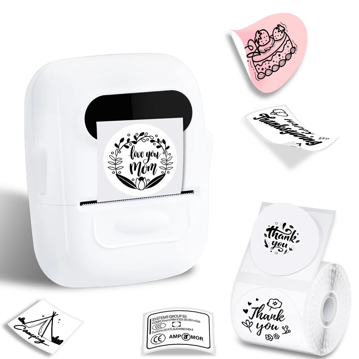 Marklife Thermal Label Printer P50 Wireless Bluetooth Printer, Suitable for Gift/ DIY Creativity/ Mall Labels/ Kitchen Tidying