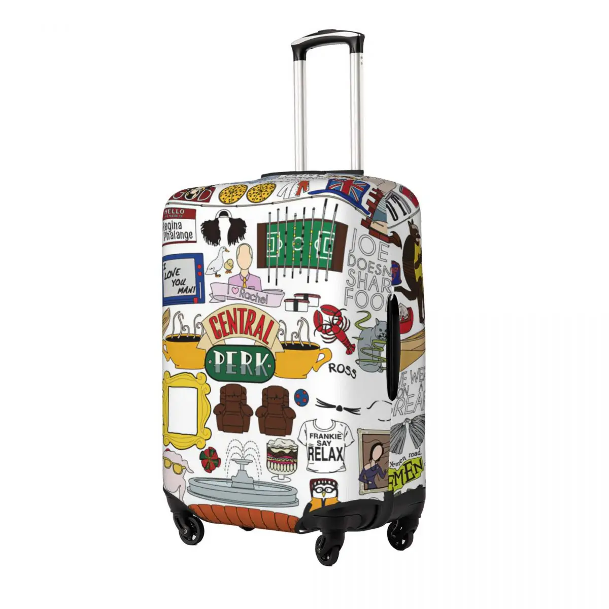 Friends Tv Show Print Luggage Protective Dust Covers Elastic Waterproof 18-32inch Suitcase Cover Travel Accessories