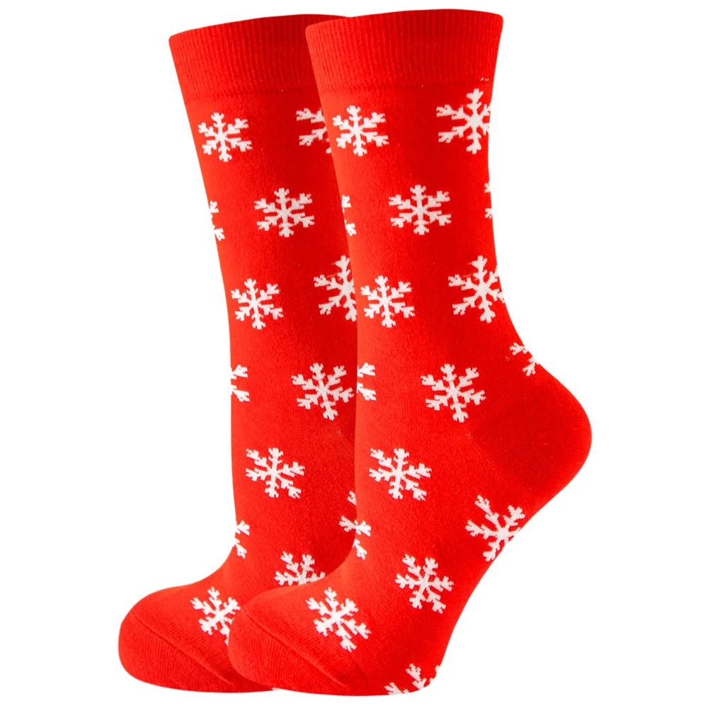 Woman Christmas Socks Funny Xmas Santa Claus Tree Snowflake Elk Snow Cotton Tube Crew Happy Sock Men New Year Funny Sokken