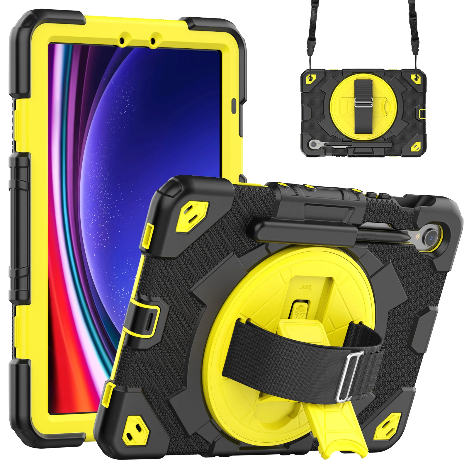 

Hybrid Case Universal For Samsung Galaxy Tab S10 S9 FE 10.9" SM-X520 X526B X510 X516B X710 X716B 360 Rotating Stand Armor Cover