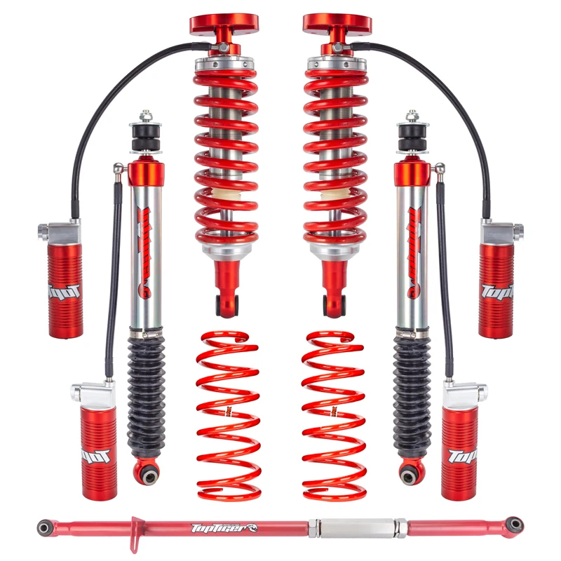 Off Road Suspension Kit Mono Tube Remote Reservoir Compression and Rebound Adjustable Shock Absorber Repair Kit for Prado 90 95