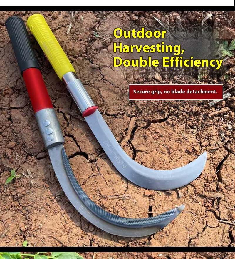 المنغنيز الصلب جزازة العشب سكين في الهواء الطلق أداة قطع العشب أداة زراعية حادة حصاد الذرة هوك سكين