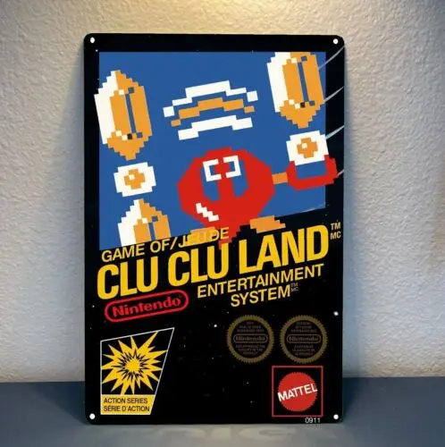 Land Nes Retro Video Game Metal Poster Tin Sign 20*30cm