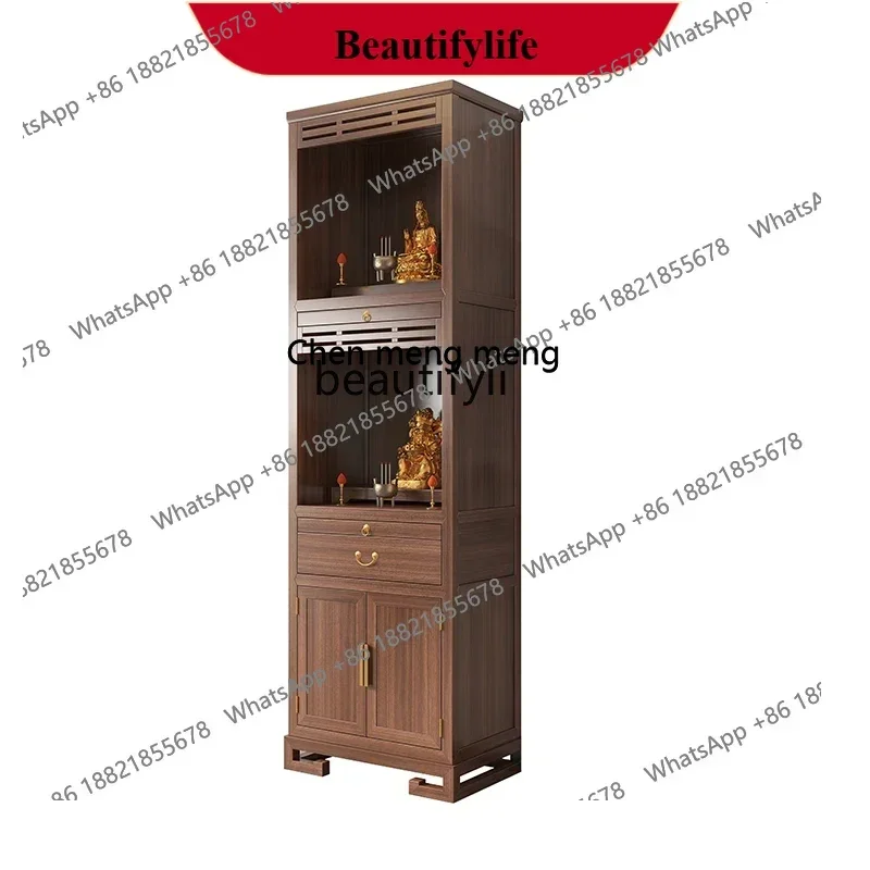 

z183 Solid Wood Buddha Cabinet Buddha Shrine Buddha Shrine Altar Cabinet Shrine Clothes Closet New Chinese Style Altar