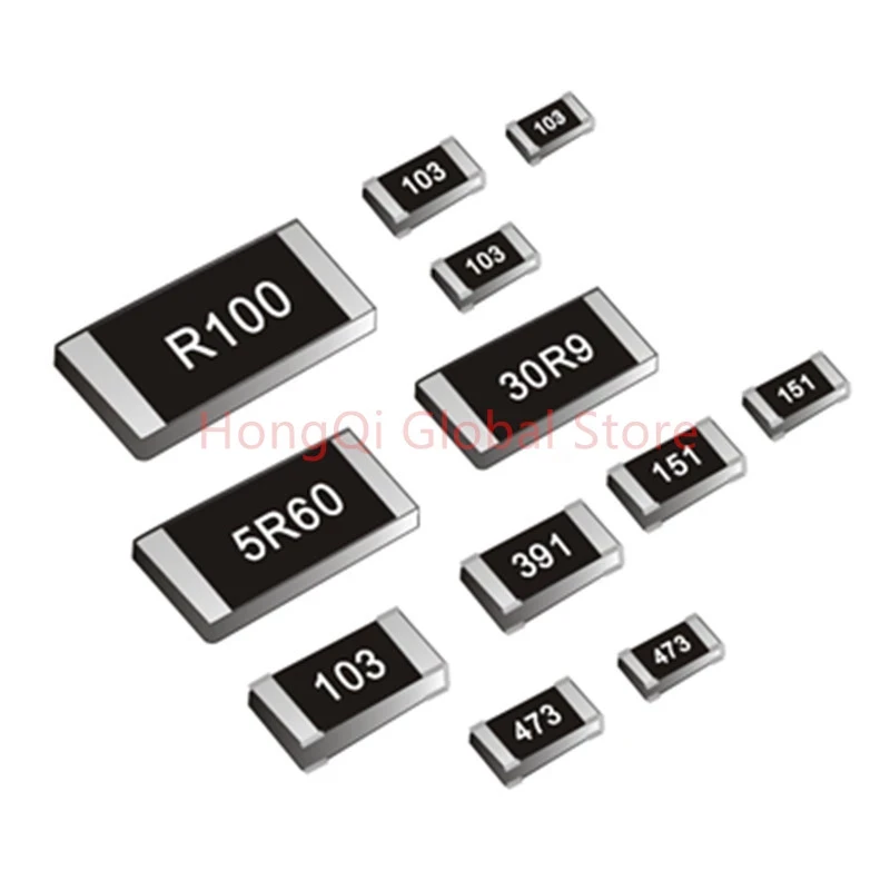 Resistor de SMD 0603 1% SMD, 0R 10M, 1 16W, 0 1 10 100 150 220 330 ohms, 1K 2.2K 10K 100K 1R 10R 100R 150R 220R 330R, 100 PCes