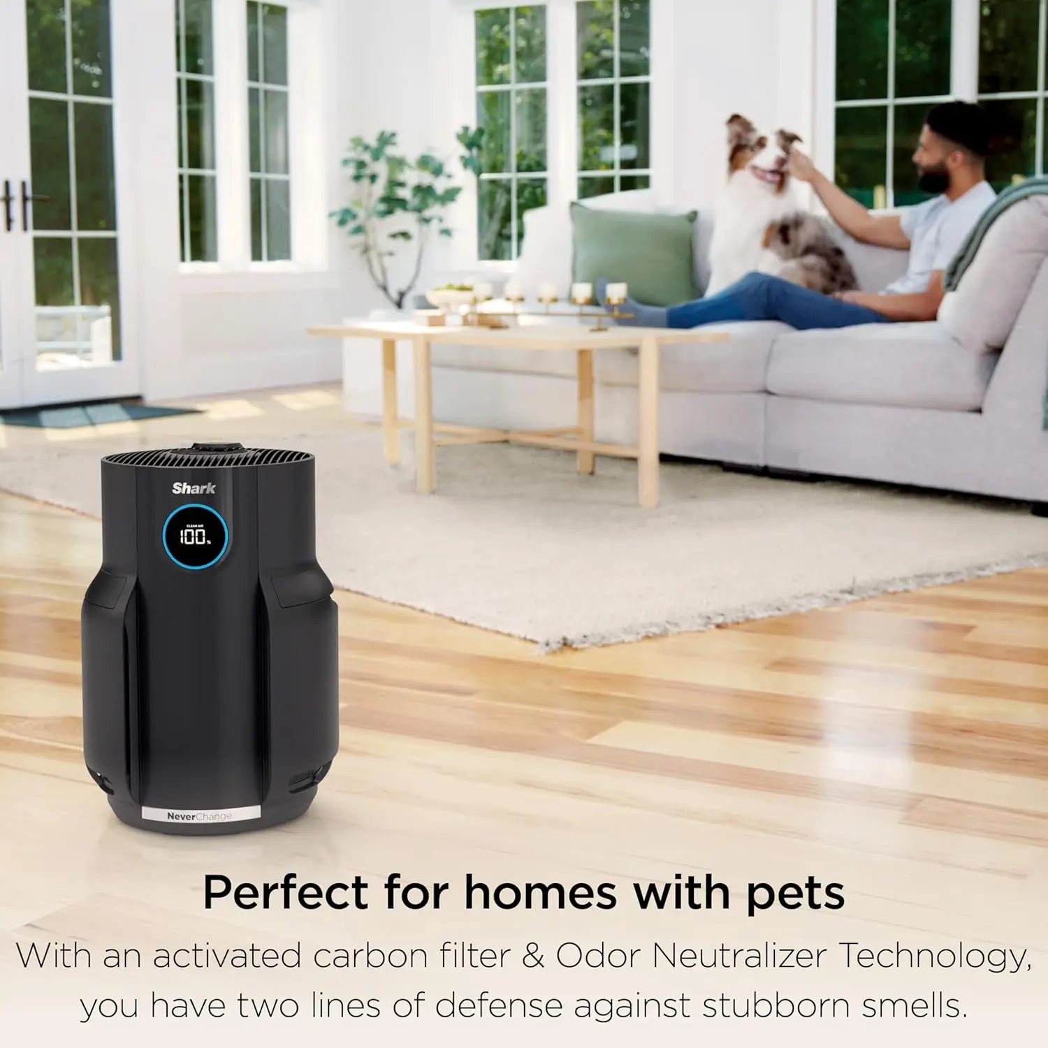 HEPA Air Purifier for Large Rooms, Captures Pollutants, Dust, Odor, and More with Long-Lasting Filter