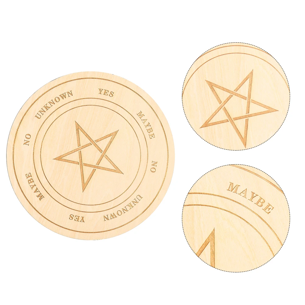 Wooden Pendulum Board Dowsing Divination Plate Magic Spirit Talking Board Sacred Metaphysical Altar Meditation Wicca Ritual