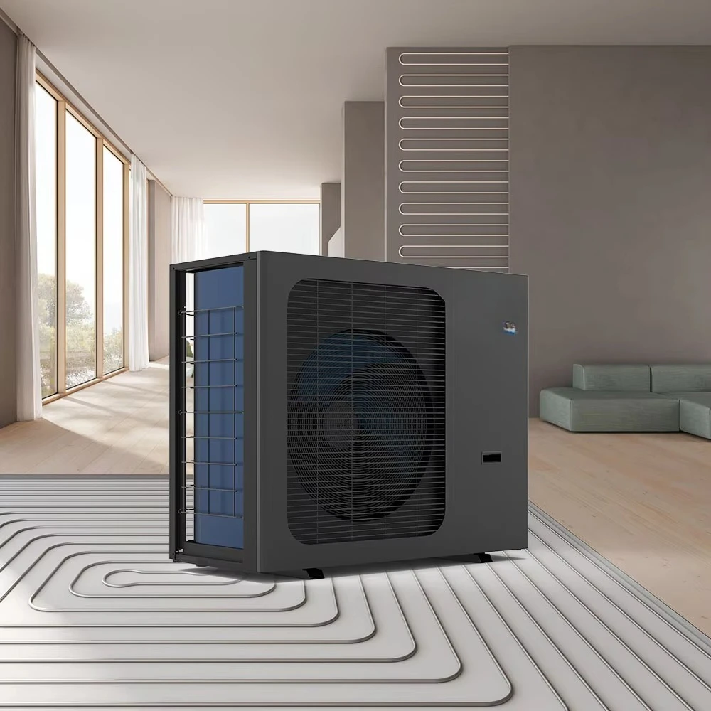 12Kw 220v advanced compressor can be equipped with R290 air-to-water integrated heat pump for floor heating and domesti