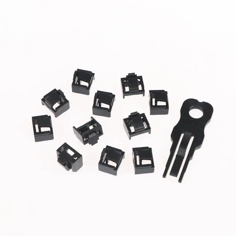 10pcs RJ45 Port Lock With 1Key Ethernet Hub Port RJ45 Female Anti Dust Cover Cap Protector Compatible With Computer Router