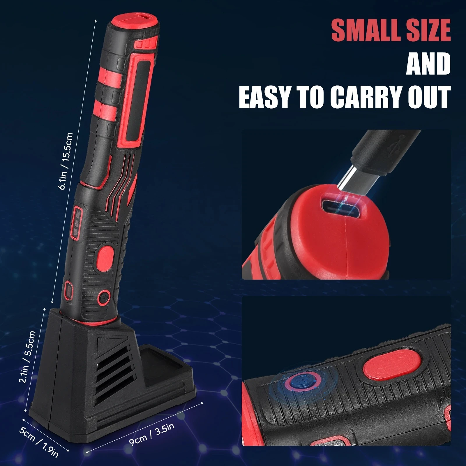 11W Wireless Soldering Iron Kit 1800mAh 480°C Fast Heating with LED Light Bracket Solder Tin Tips for Electronic Repair