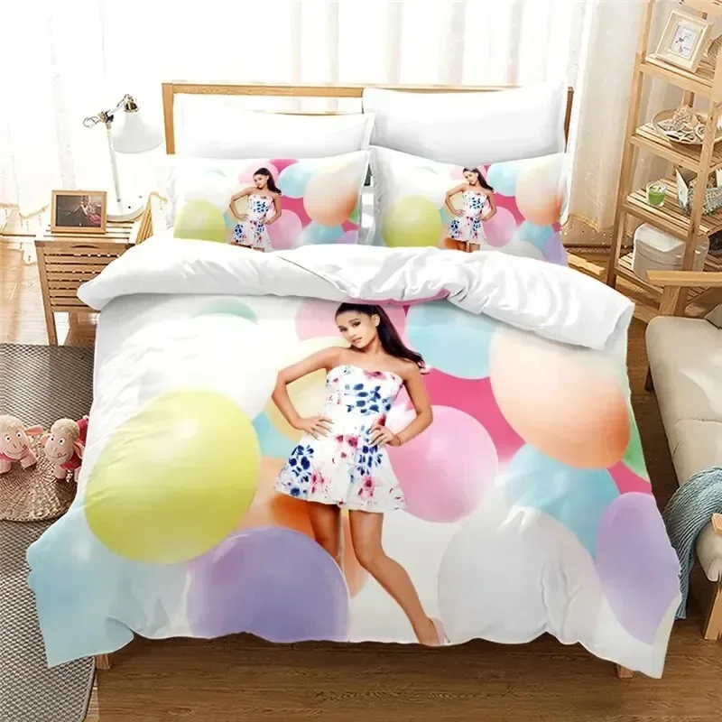 

Fashion Sexy Girl Ariana Grande Bedding Set Duvet Cover Sheet Printed Bed Set Pillowcase Full Queen King Size Comforter Bedroom