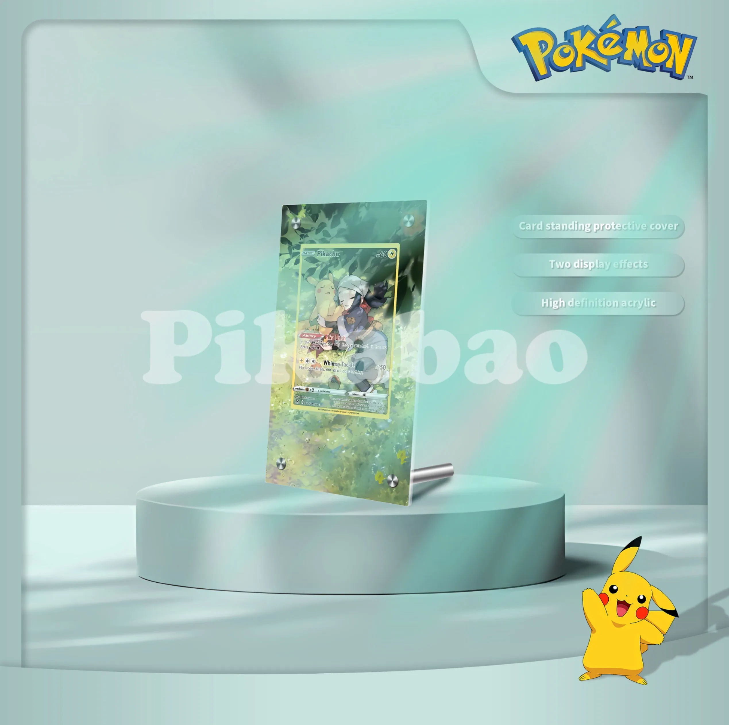 بوكيمون بطاقة الطوب إطار صور متحف فان جوخ بيكاتشو تشارجر الاكريليك بطاقة الطوب إطار صور PTCG هدية لعبة لا تشمل البطاقات #4