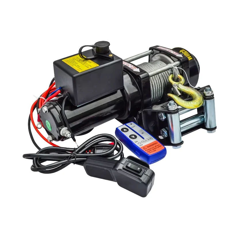 12V 4x4 Electric Car Winch with Steel Wire Rope Winch for Sale