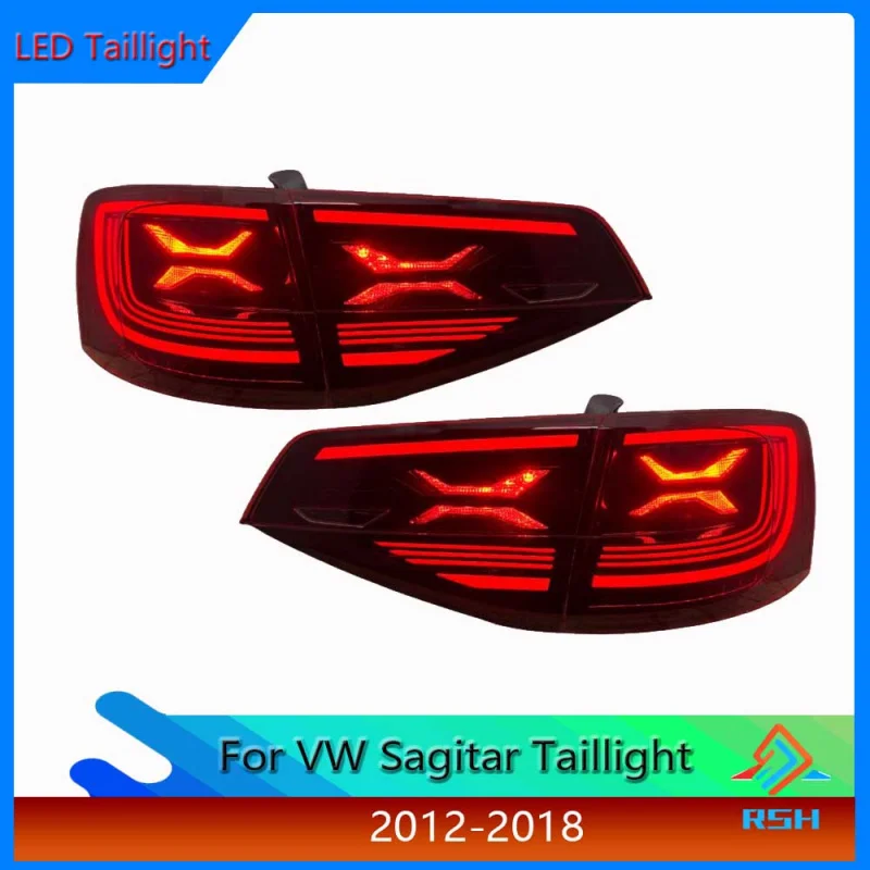 LED Tail Light Assembly For Volkswagen Sagitar Jetta 2012-2018 Upgrade Rear Lights Including Reversing Light Plug And Play