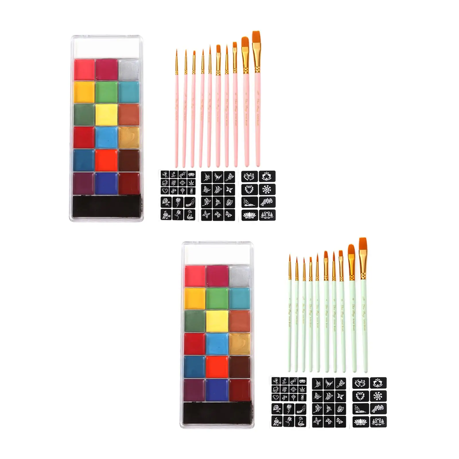 20 لونًا من طلاء الوجه والجسم الزيتي للهالوين والحفلات ومجموعة فرش المكياج للأطفال والكبار #5