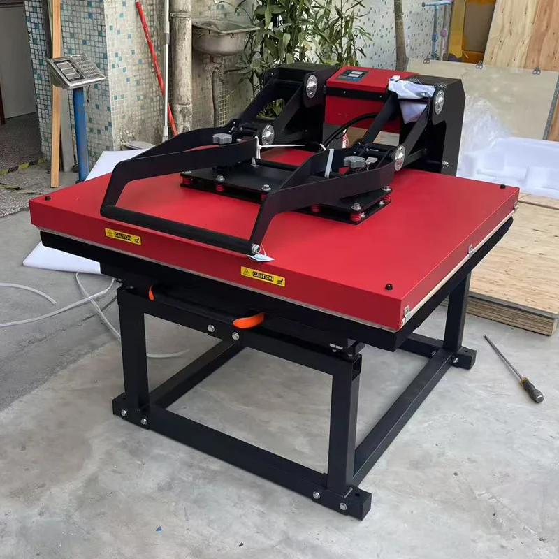 Manual High Pressure 60*90cm Heat Press Machine For Garment DTF Printing 220V Electric With Stand And Drawer