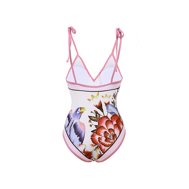 ZAFUAZ-traje de baño de 3 piezas para mujer, conjunto de Bikini con estampado de flores en 3D, traje de baño de cintura alta, Vestido de playa Sexy